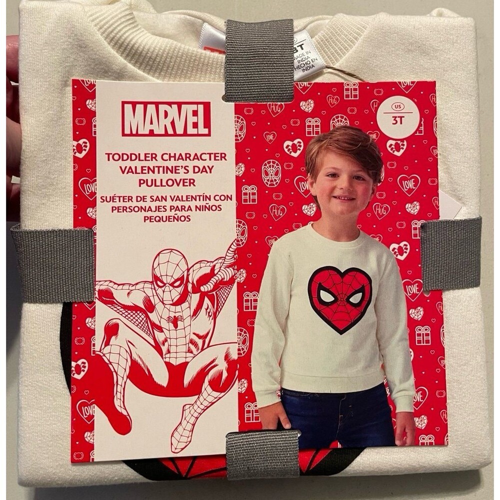 Marvel Spiderman Valentine's Day Toddler Pullover 3T